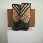 Burberry Simeon Vintage Check Rain Boots Size 37 With Box