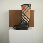 Burberry Simeon Vintage Check Rain Boots Size 37 With Box