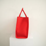 Versace Red Canvas Cabas GV Signature Tote Bag