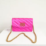 Balenciaga Fuchsia Pink BB Chain Wallet