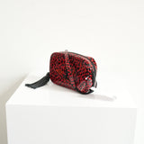Saint Laurent Lou Mini YSL Monogram Leopard Patent Camera Bag
