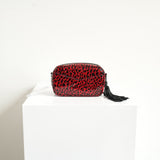 Saint Laurent Lou Mini YSL Monogram Leopard Patent Camera Bag