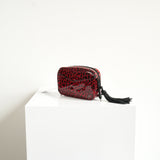 Saint Laurent Lou Mini YSL Monogram Leopard Patent Camera Bag