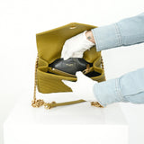Saint Laurent Olive Green College Medium Shoulder Bag