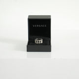 Versace Silver Crystal Greca Ring