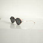 Christian Dior Umbrage Round Sunglasses with Violet Mirror Lenses
