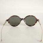 Christian Dior Umbrage Round Sunglasses with Violet Mirror Lenses