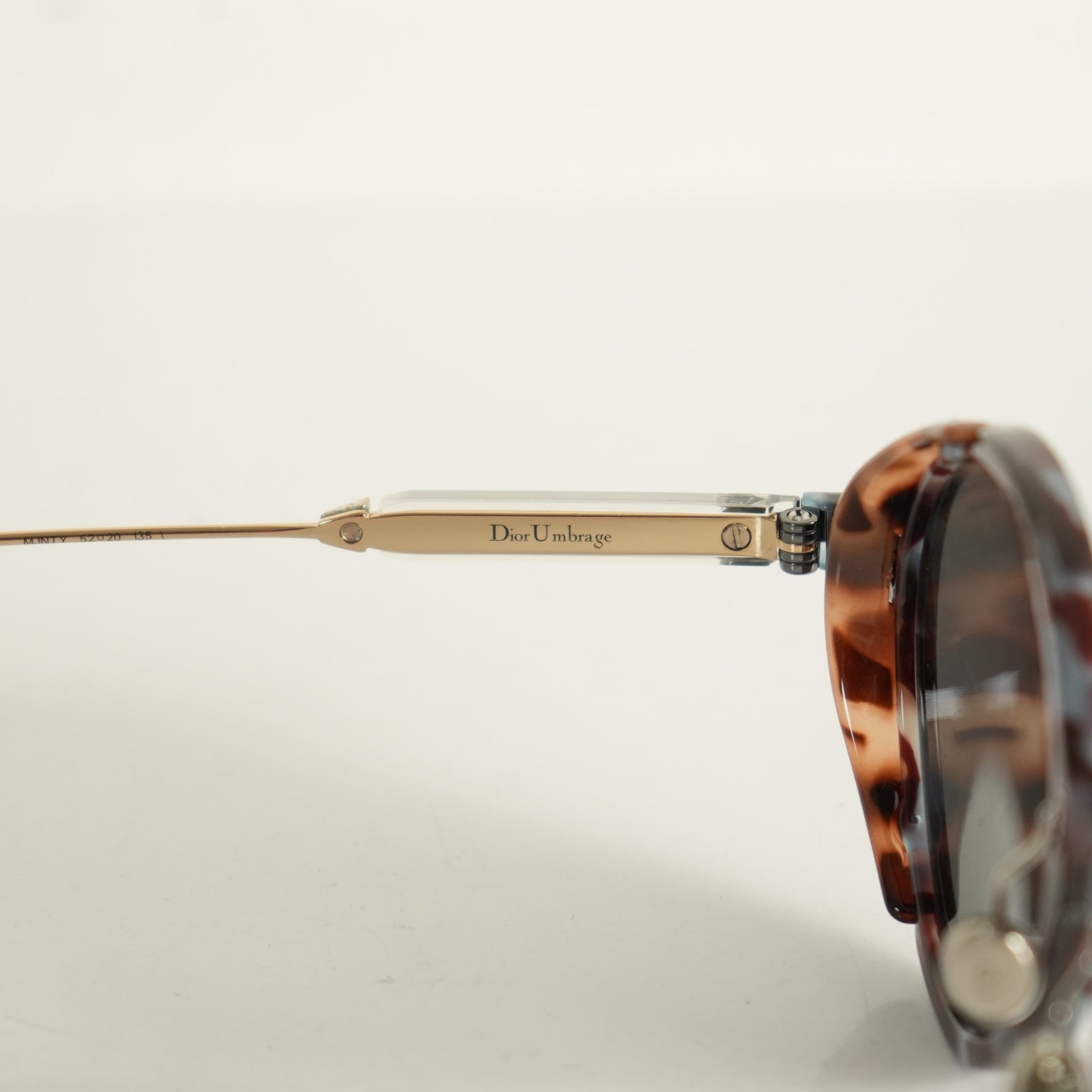 Christian Dior Umbrage Round Sunglasses with Violet Mirror Lenses