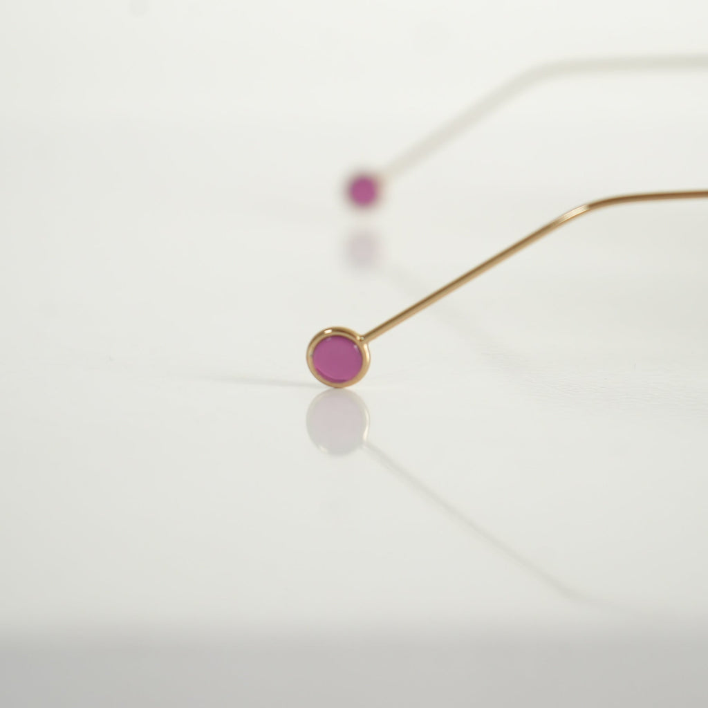 Christian Dior Umbrage Round Sunglasses with Violet Mirror Lenses