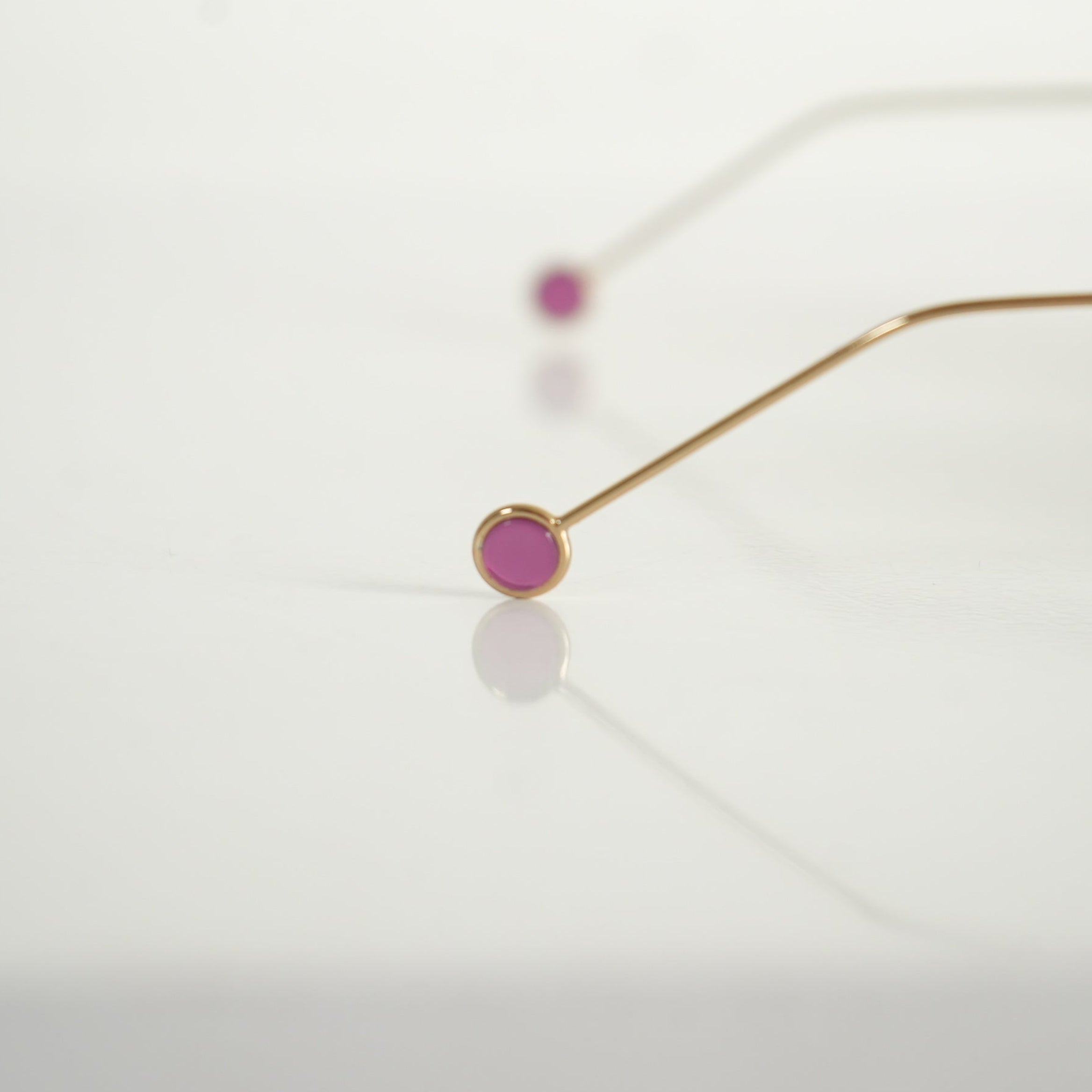 Christian Dior Umbrage Round Sunglasses with Violet Mirror Lenses