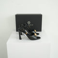Versace La Medusa High Heel Sandal Size 37 With Box