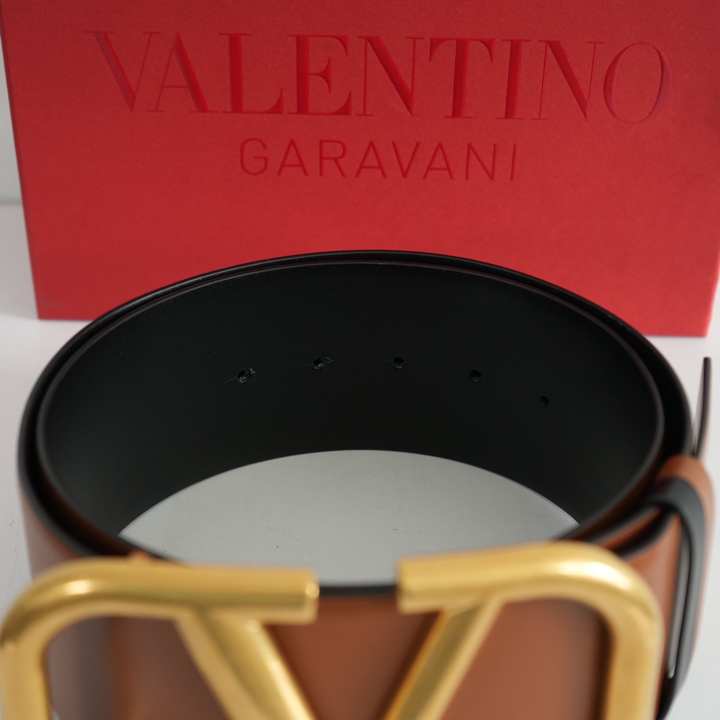 Valentino Garavani Brown Large VLogo Signature Belt