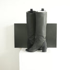 Chanel Black Leather Knee High Boots Size 41 With Box