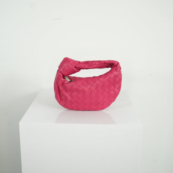 Bottega Veneta Pink Intrecciato Leather Mini Jodie Bag