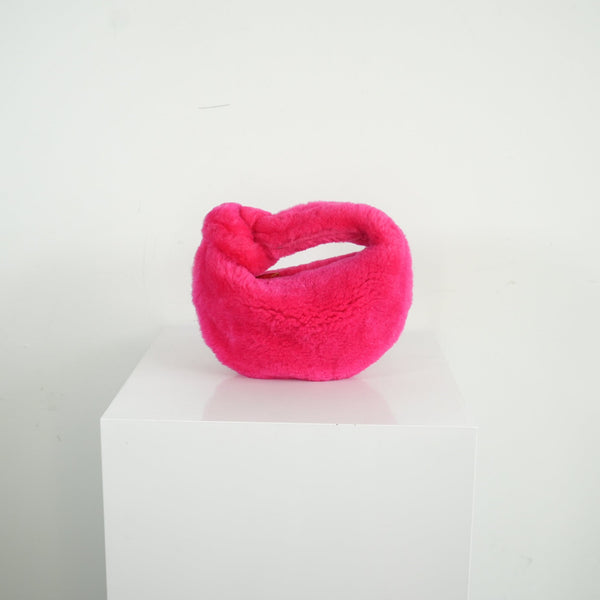 Bottega Veneta Pink Shearling Mini Jodie Bag