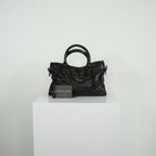 Balenciaga Black Agneau Classic Hardware City Bag