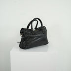 Balenciaga Black Agneau Classic Hardware City Bag