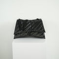 Balenciaga Black Medium Crush Chain-strap Shoulder Bag
