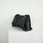 Balenciaga Black Medium Crush Chain-strap Shoulder Bag