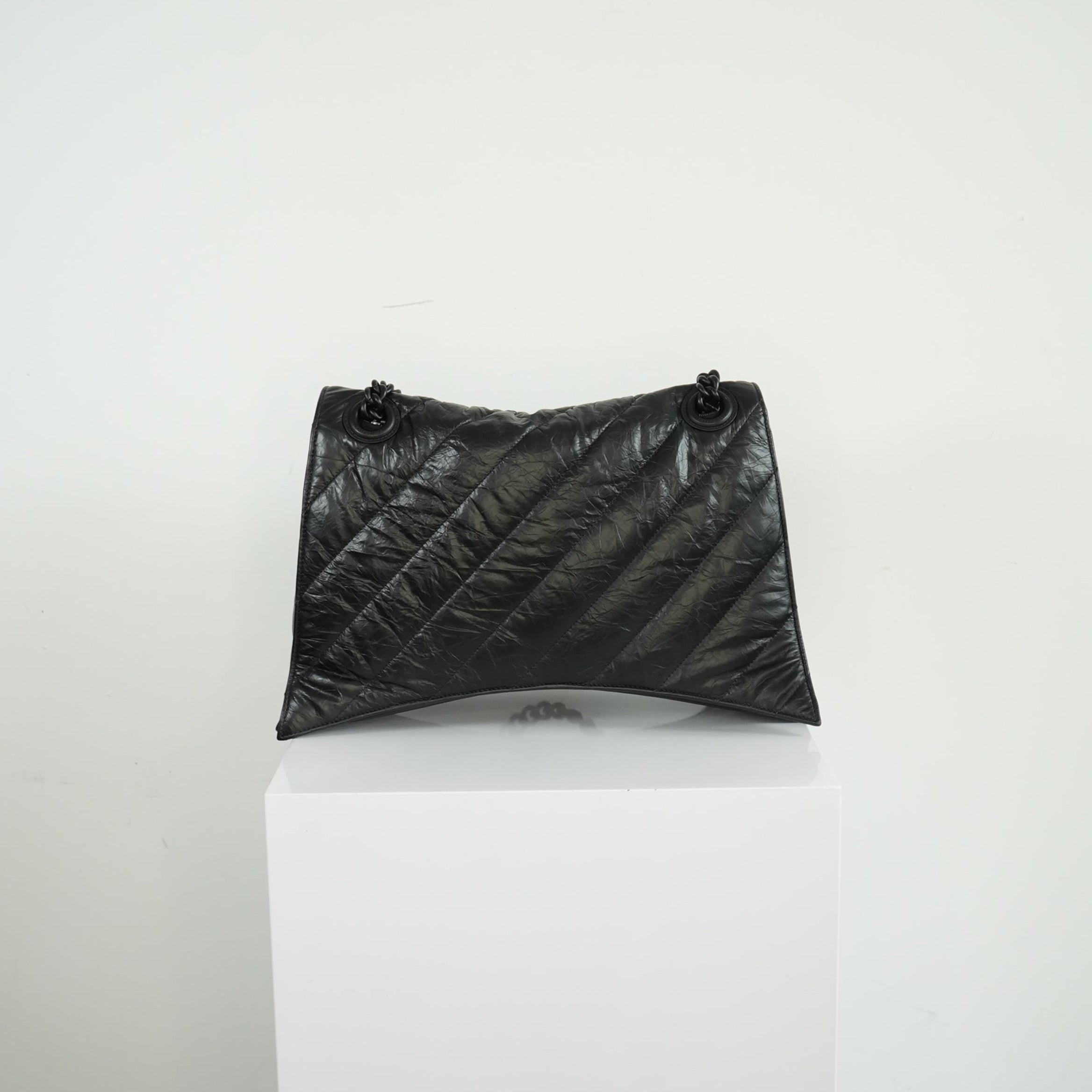 Balenciaga Black Medium Crush Chain-strap Shoulder Bag