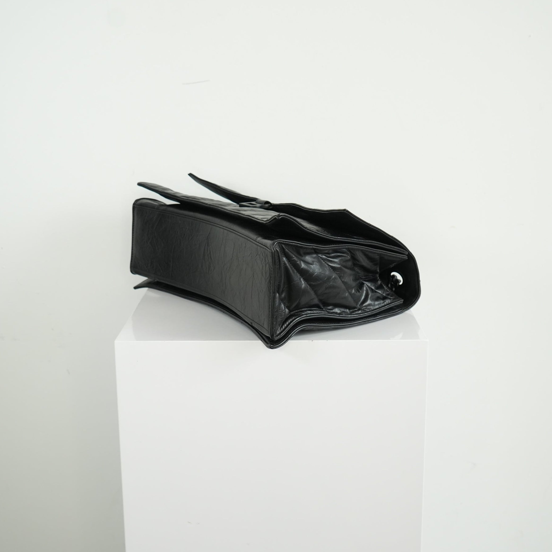 Balenciaga Black Medium Crush Chain-strap Shoulder Bag