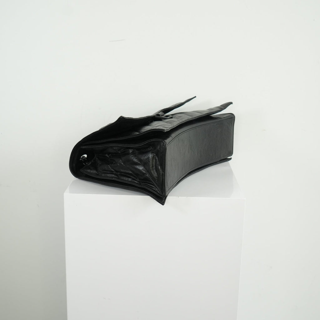 Balenciaga Black Medium Crush Chain-strap Shoulder Bag