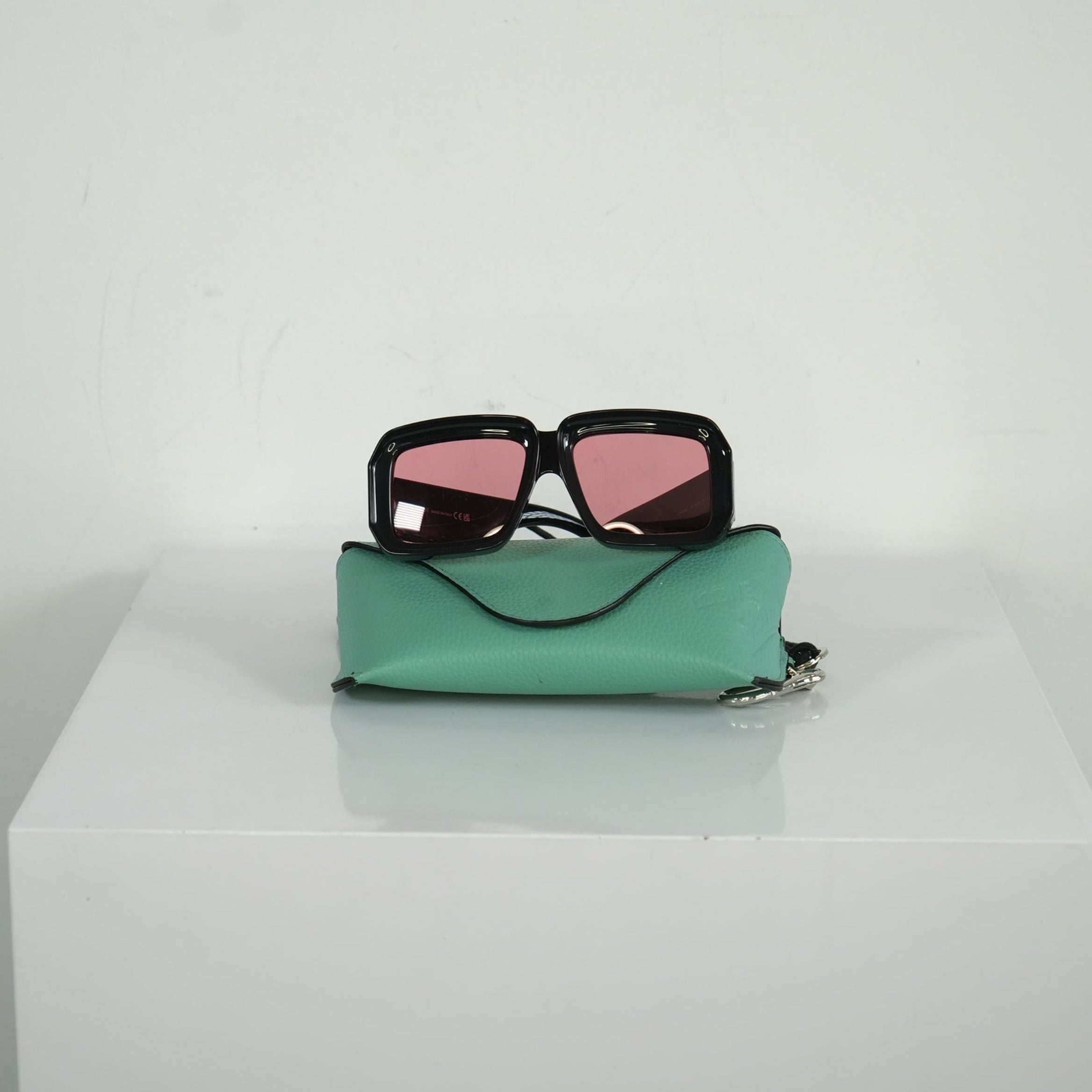 Loewe Black/Rose Tinted Paula's Ibiza Square Frame Sunglasses