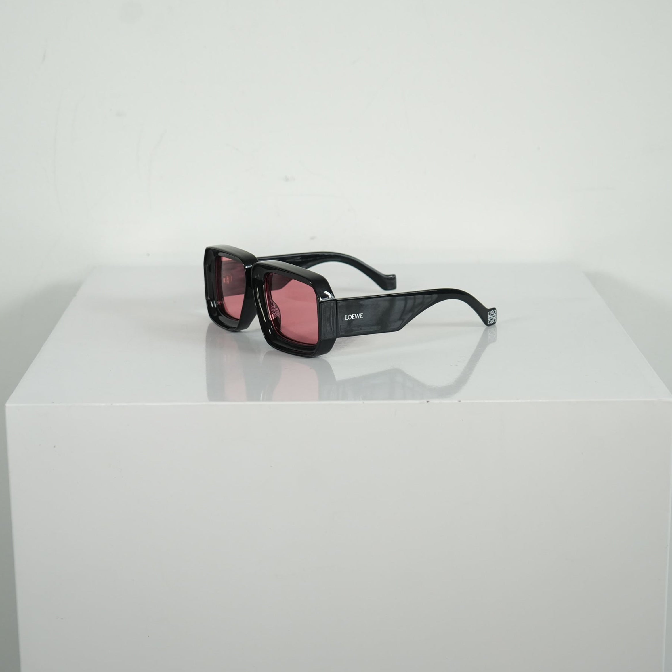 Loewe Black/Rose Tinted Paula's Ibiza Square Frame Sunglasses