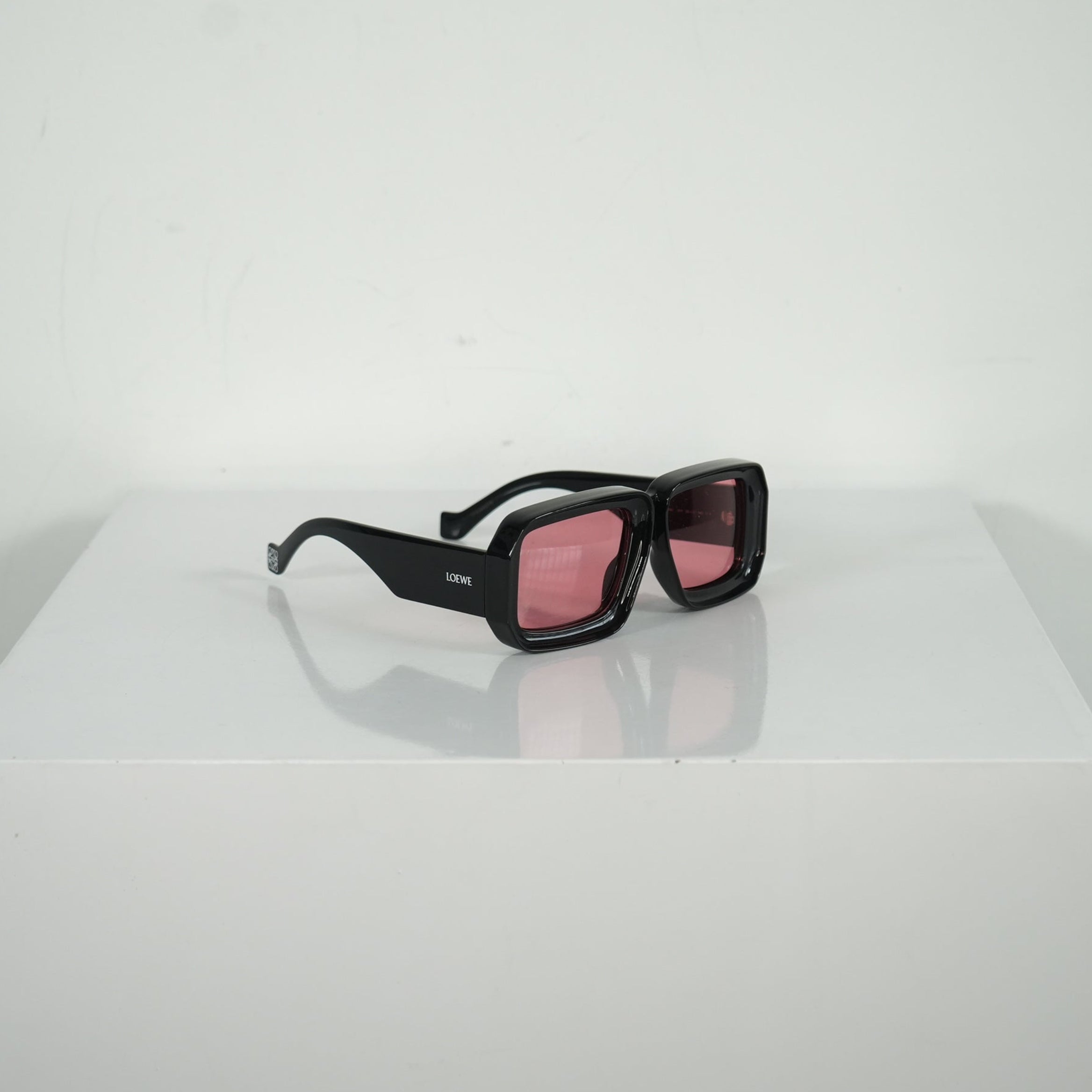Loewe Black/Rose Tinted Paula's Ibiza Square Frame Sunglasses