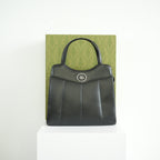 Gucci Petite Marmont Medium Black Leather Tote Bag