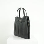 Gucci Petite Marmont Medium Black Leather Tote Bag