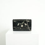 Salvatore Ferragamo Black Patent leather Ginny Flap Bag