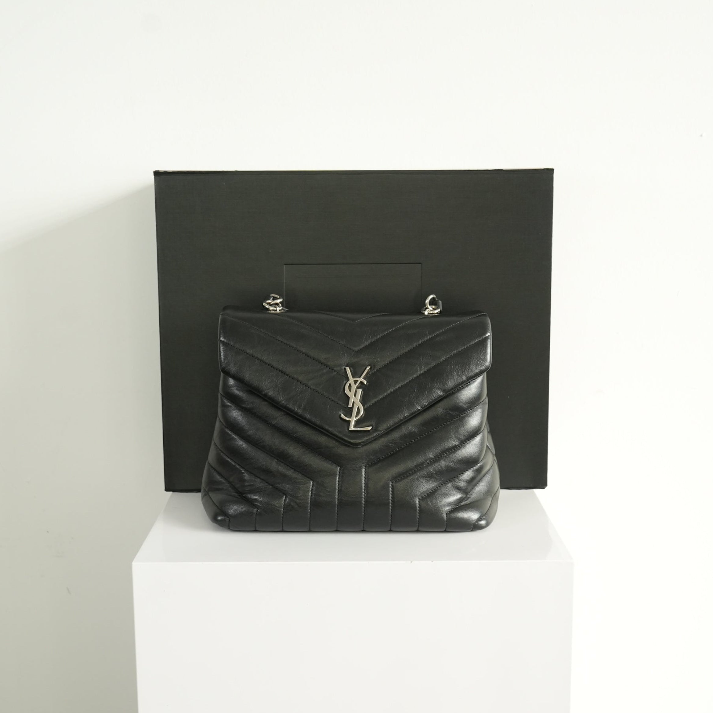 Saint Laurent Black Loulou Top Handle Bag