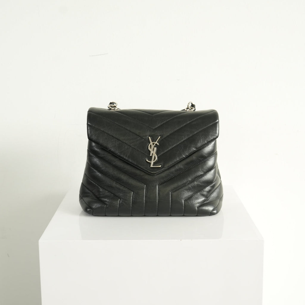 Saint Laurent Black Loulou Top Handle Bag