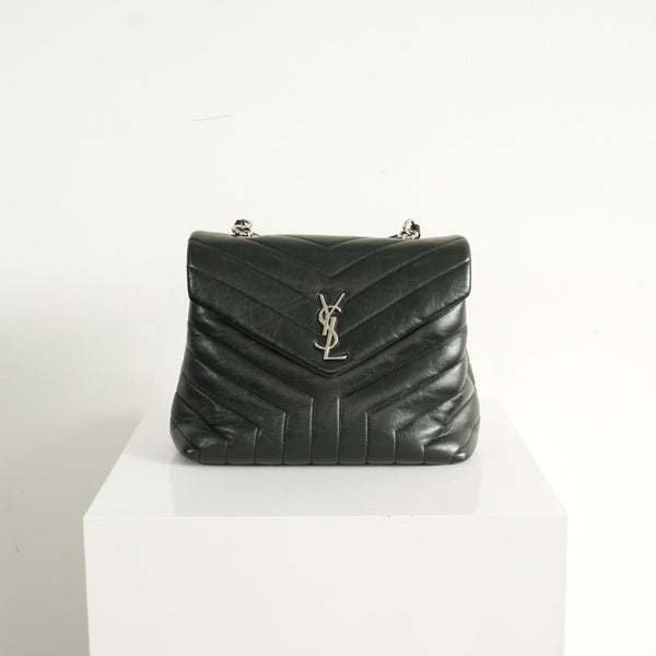 Saint Laurent Black Loulou Top Handle Bag