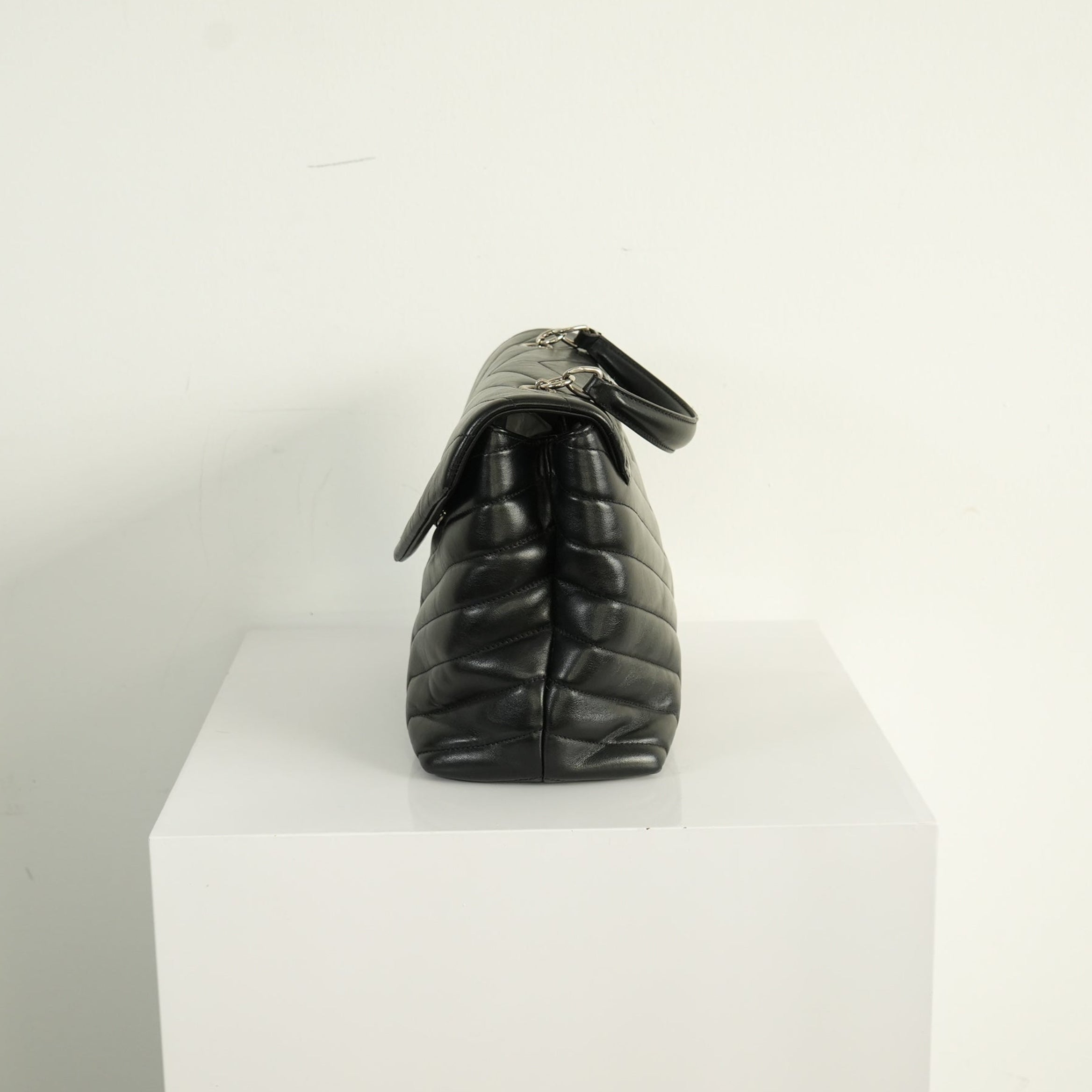 Saint Laurent Black Loulou Top Handle Bag