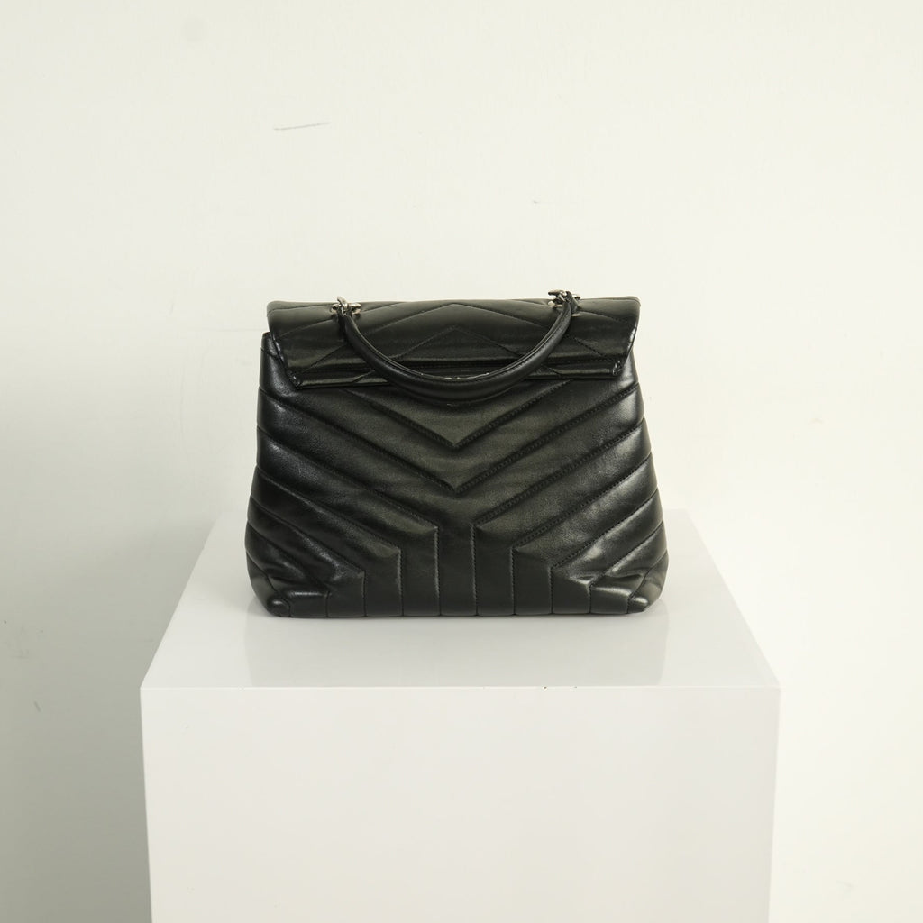 Saint Laurent Black Loulou Top Handle Bag