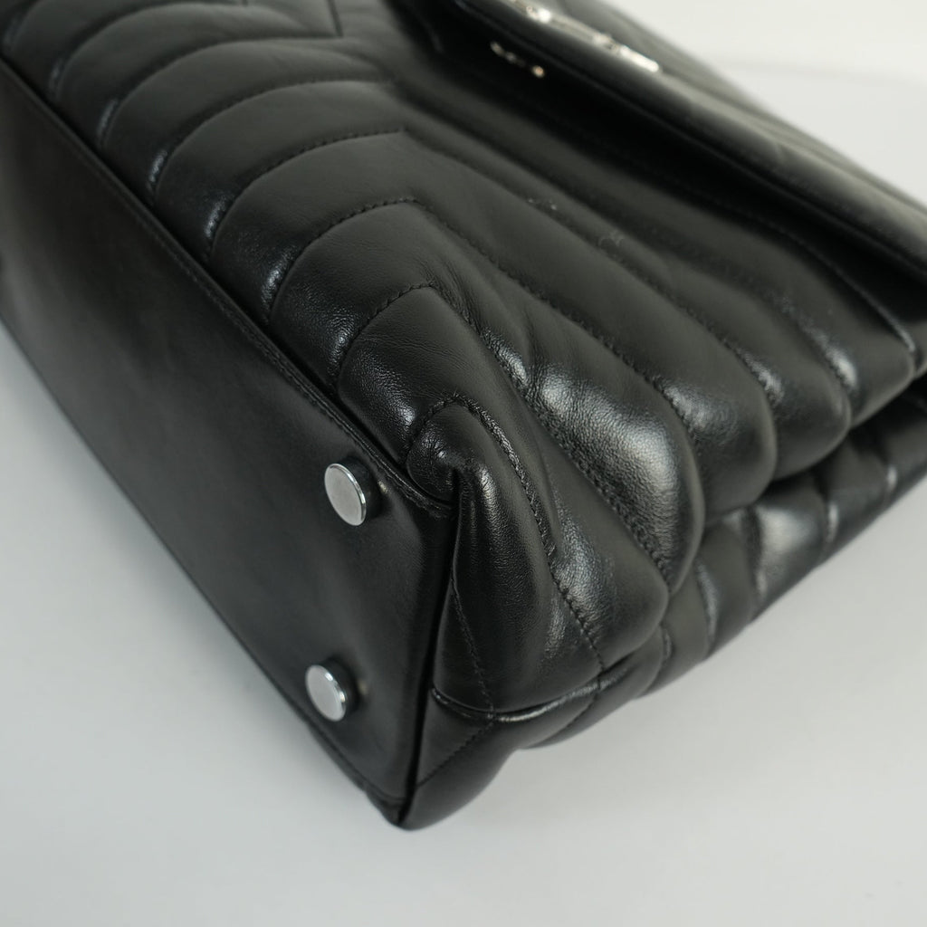 Saint Laurent Black Loulou Top Handle Bag