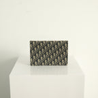 Christian Dior Blue Dior Oblique Jacquard Canvas Saddle Pouch