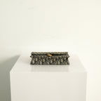 Christian Dior Blue Dior Oblique Jacquard Canvas Saddle Pouch