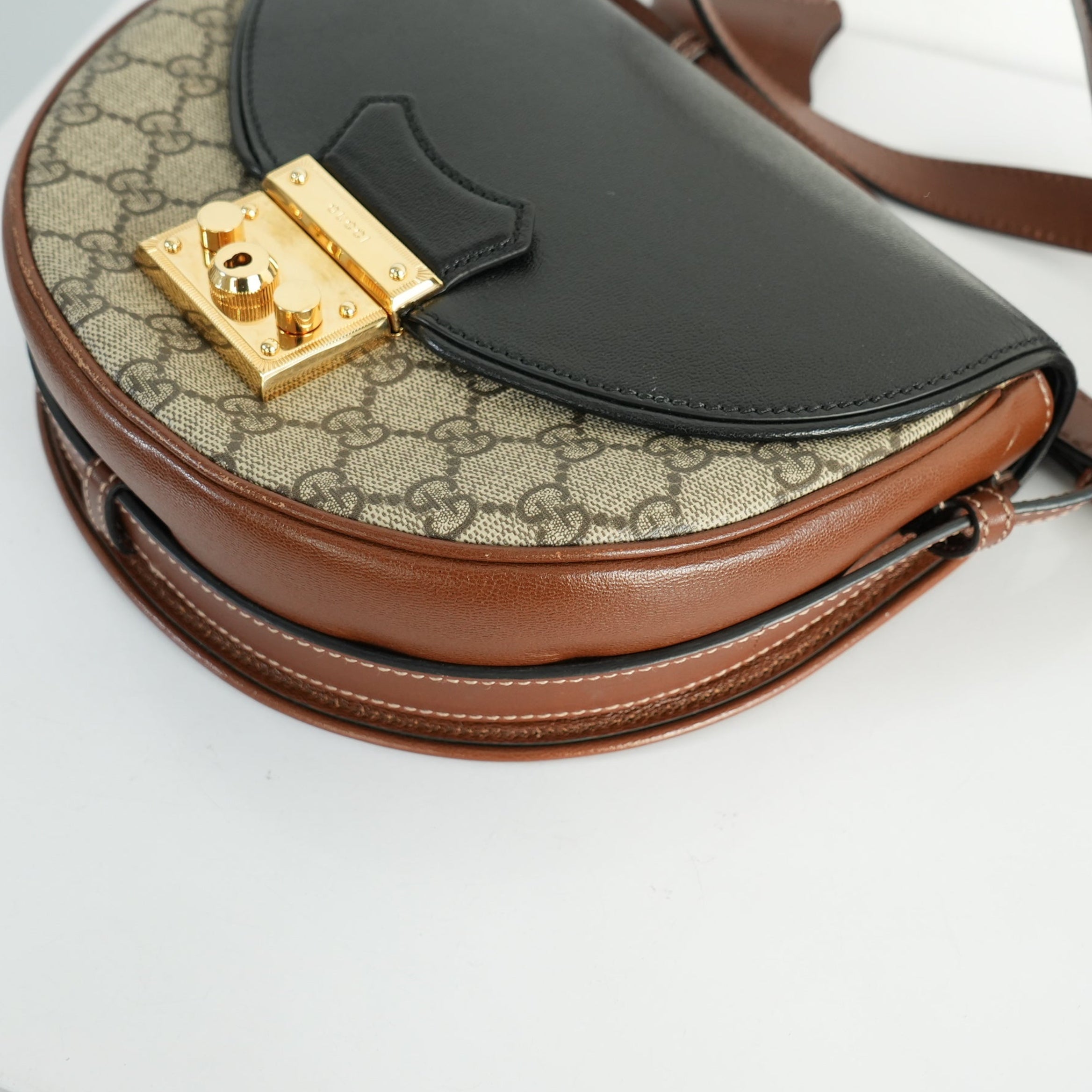 Gucci GG Supreme Padlock Shoulder Bag