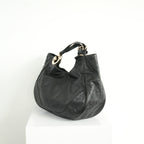 Gucci Charlotte Leather Hobo Bag Black