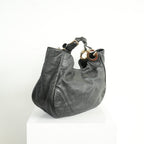 Gucci Charlotte Leather Hobo Bag Black