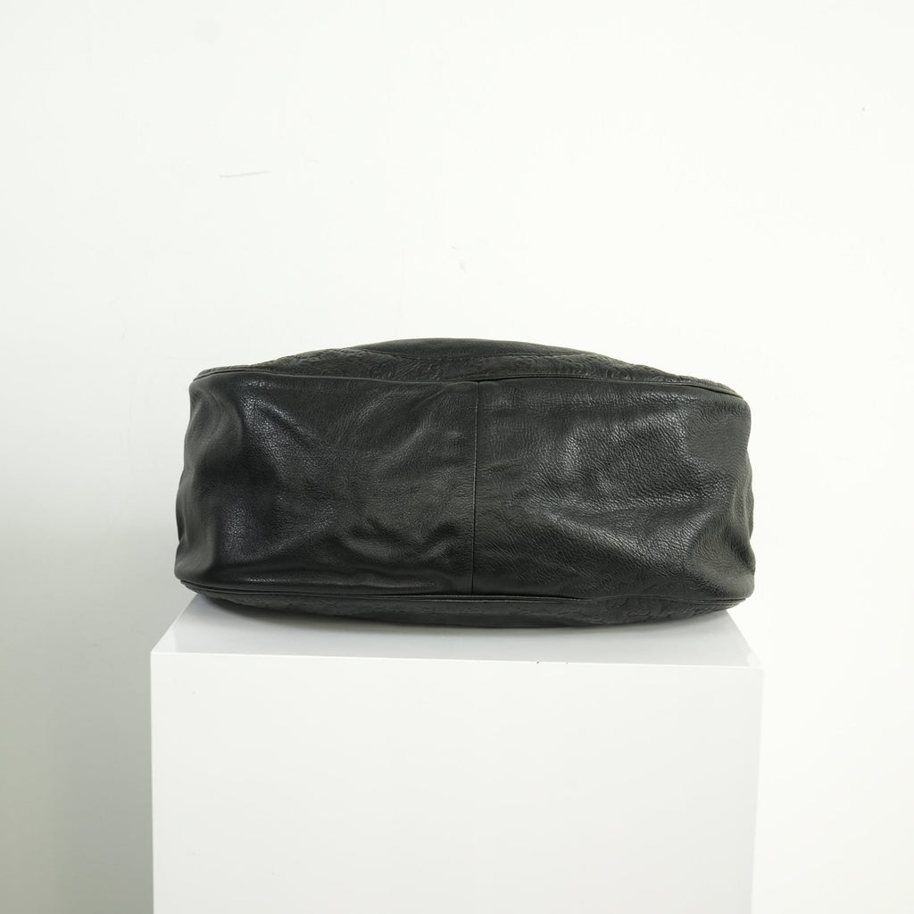 Gucci Charlotte Leather Hobo Bag Black