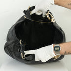 Gucci Charlotte Leather Hobo Bag Black
