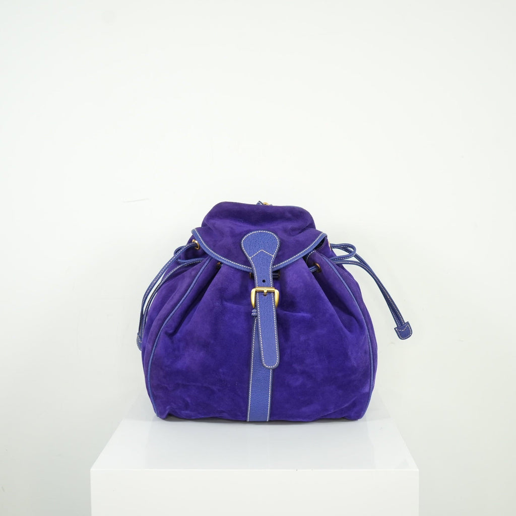 Gucci Purple Suede Backpack