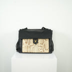 Louis Vuitton Lockme MM Python Black Calf Leather