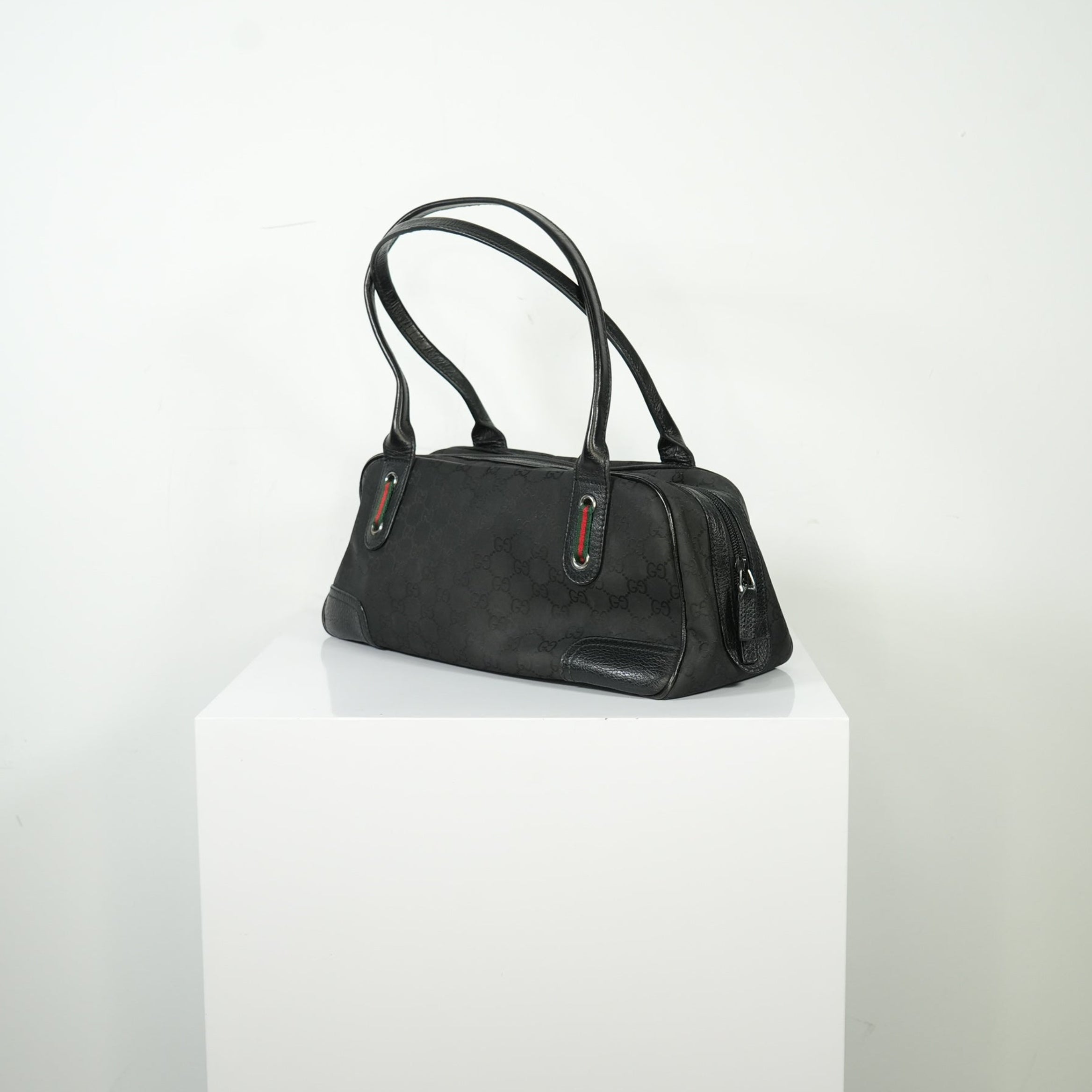 Gucci Princy Canvass Boston Bag Black