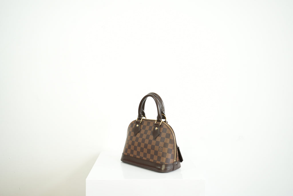 Louis Vuitton Damier Ebene Canvas Alma BB W/Strap