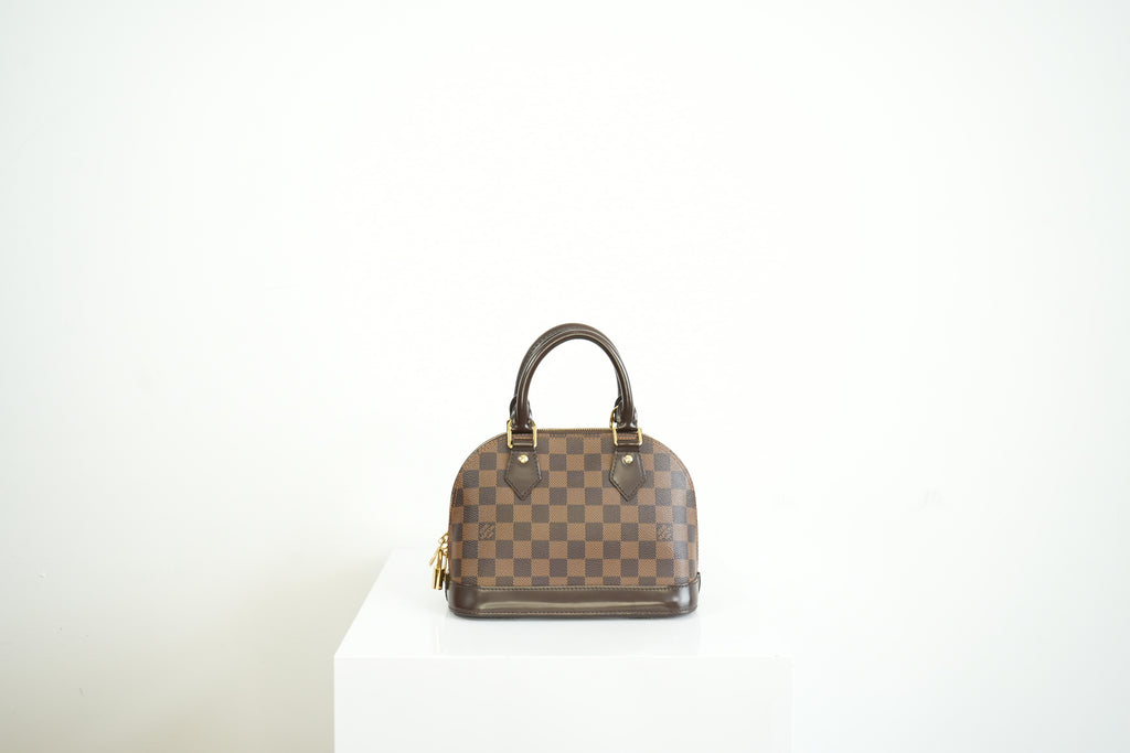 Louis Vuitton Damier Ebene Canvas Alma BB W/Strap